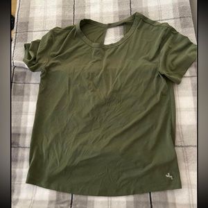 Joylab Army Green Womens Workout Open Back Top Size Small